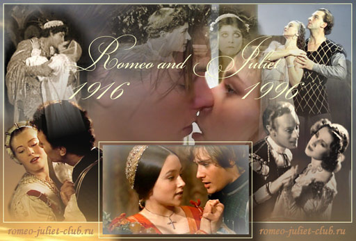 ������ �� �������� �������� ����� � ���������. ������  -  Movies based of Shakespeare's Romeo and Juliet . Collage by Tatiana Kuznetsova