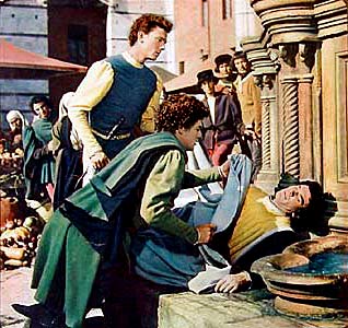 ����� �� ������ ����� � ��������� ������ ����������. 1954  -  scene from the Romeo and Juliet film by Catellani