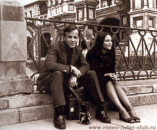      , 1969  -  Franco Zeffirelli and Olivia Hussey in Moscow