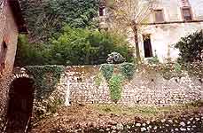 Artena. The walls of Palazzo Borghese beyond which the imaginary Juliet's garden was situated 