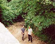 Vladimir and Romano are at the place where Romeo was standing under Juliet's balcony