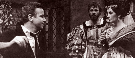 ,         , 1966  -  Zeffirelli, Taylor and Burton during The Taming of the Shrew filming 