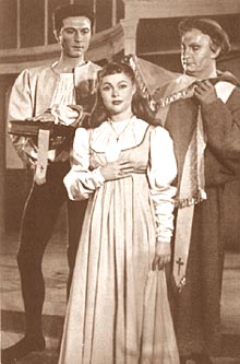Laurence Harvey as Romeo and Zena Walker as Juliet . Pruduced by Glen Byam Shaw.  The Memorial Theatre. Stratford Festival. 1954  -  ������  ����� � ���� ����� � ��������� ����� � ���������. 