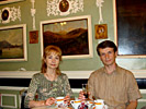 Ольга и Владимир Николаевы в кафе Греко  -  Рим  - май 2009