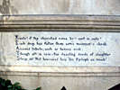 надпись в память Китса на кладбище Тестаччо  -  Рим  -  май, 2009 
